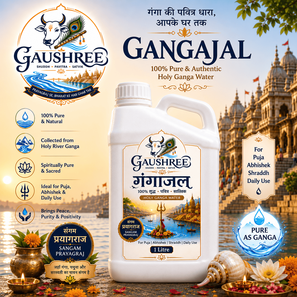 Gaushree Authentic Gangajal Sangam Prayagraj