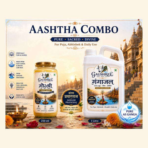 aastha combo — ghee 250ml + gangajal 1l
